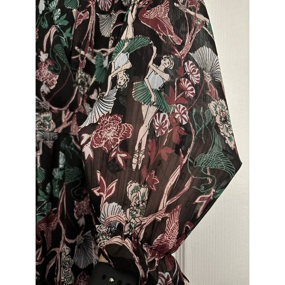 Modcloth Midi Dress Size Medium M Tie Waist Opening Night at the Ballet Dress - Picture 8 of 13